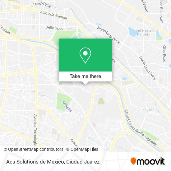Mapa de Acs Solutions de México