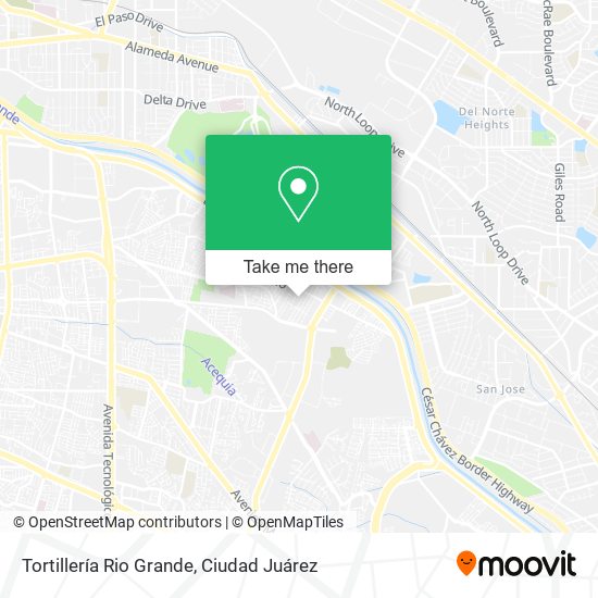 Tortillería Rio Grande map
