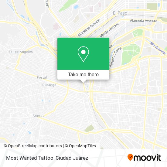 Most Wanted Tattoo map