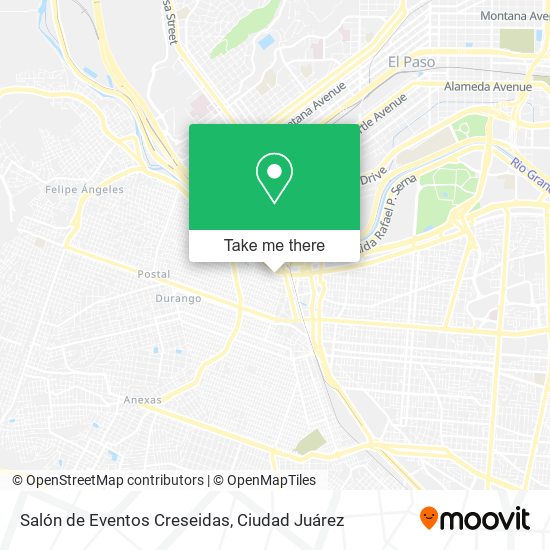 Salón de Eventos Creseidas map