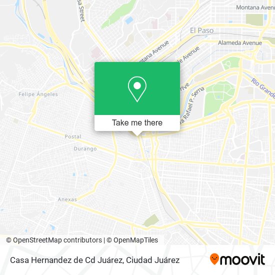 Mapa de Casa Hernandez de Cd Juárez