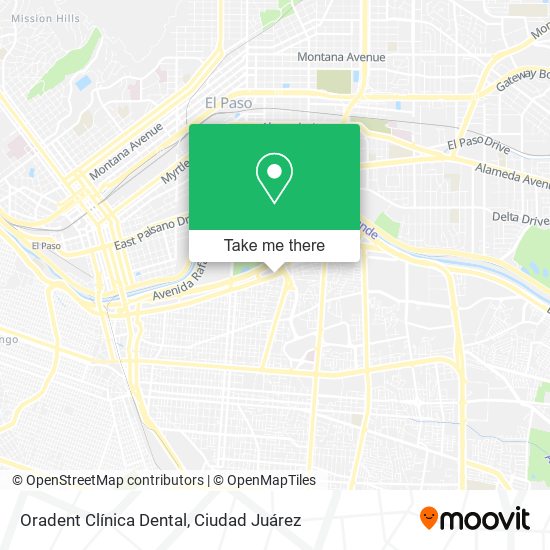 Mapa de Oradent Clínica Dental