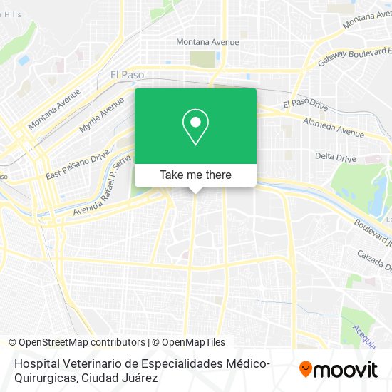 Mapa de Hospital Veterinario de Especialidades Médico-Quirurgicas