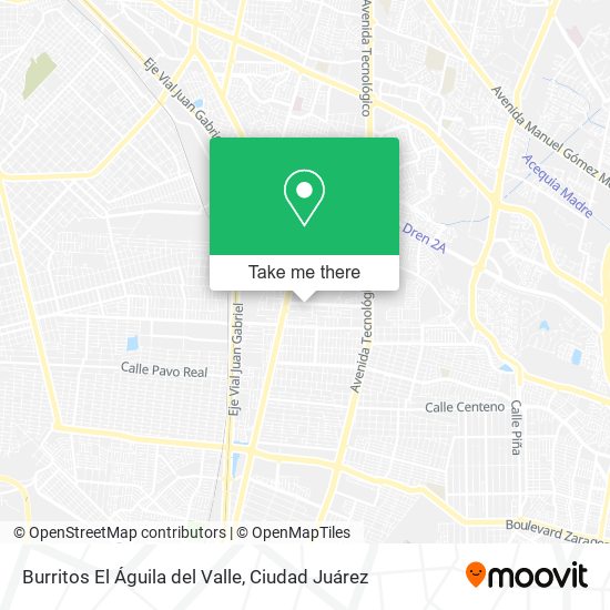 Burritos El Águila del Valle map