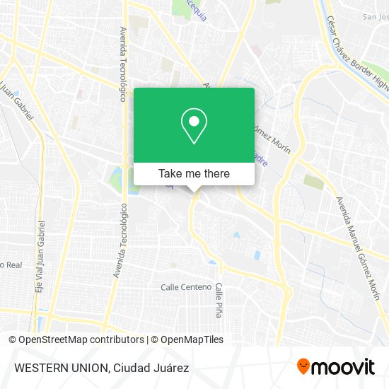 WESTERN UNION map