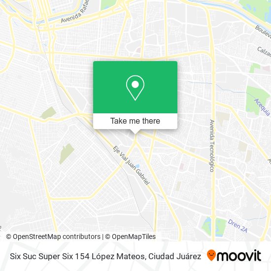Mapa de Six Suc Super Six 154 López Mateos