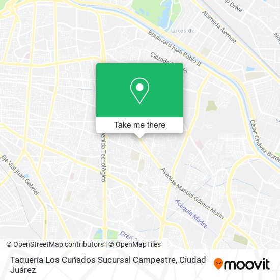 Mapa de Taquería Los Cuñados Sucursal Campestre