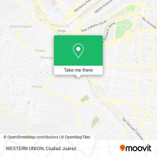Mapa de WESTERN UNION