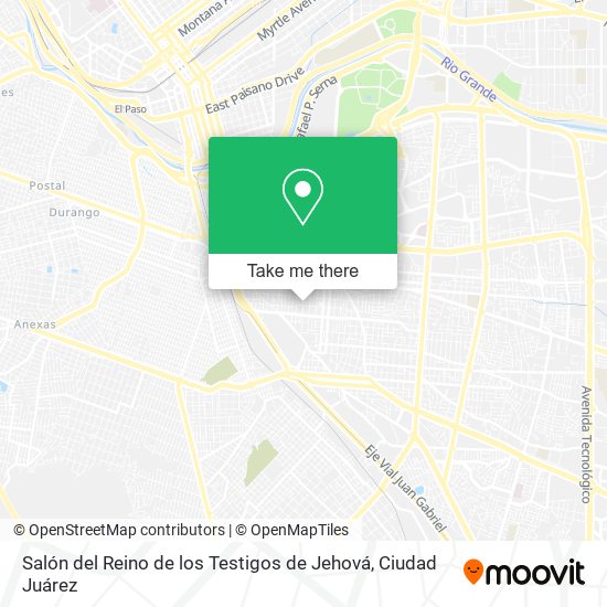 Salón del Reino de los Testigos de Jehová map
