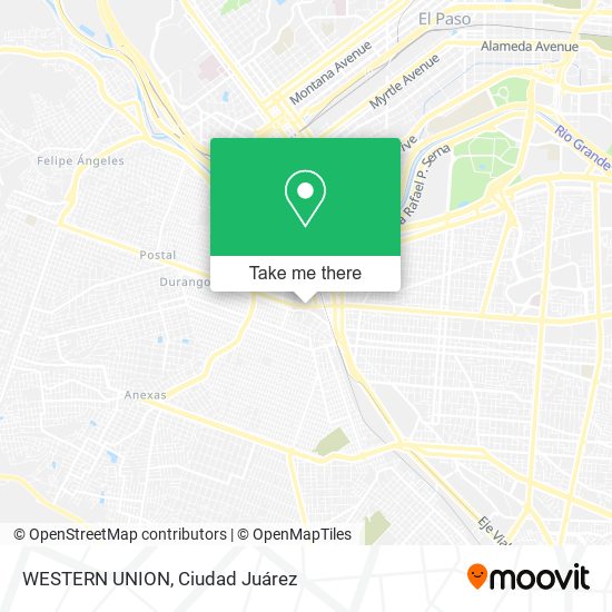 WESTERN UNION map