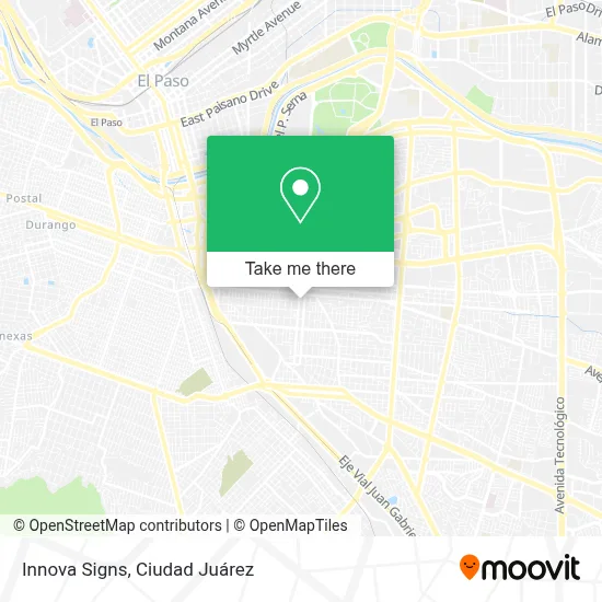 Innova Signs map