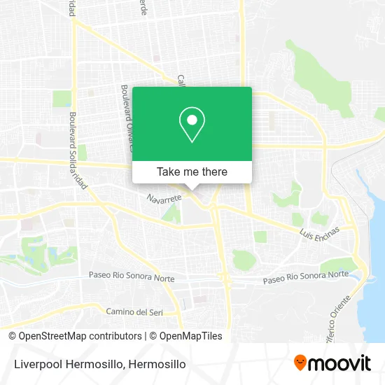 Liverpool Hermosillo map