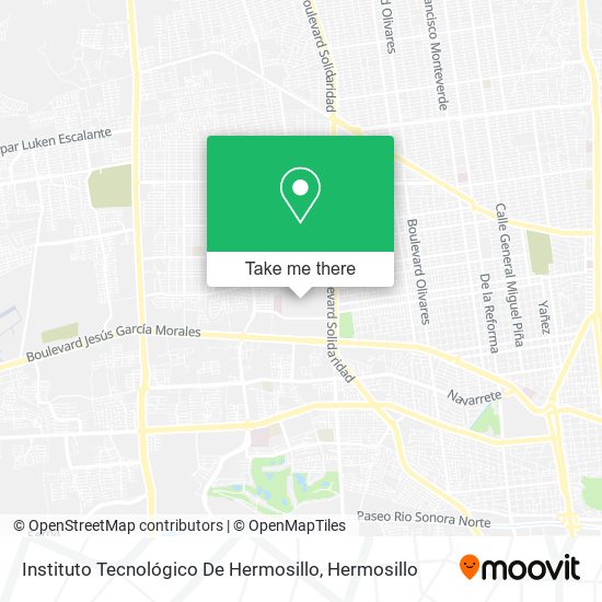 Mapa de Instituto Tecnológico De Hermosillo