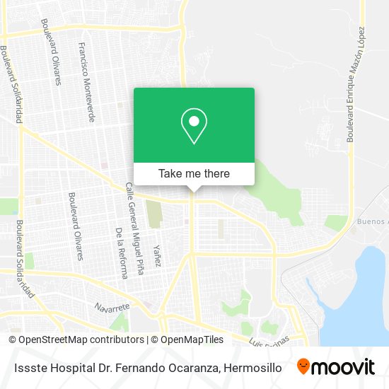 Mapa de Issste Hospital Dr. Fernando Ocaranza