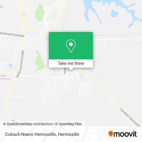 Cobach Nuevo Hermosillo map