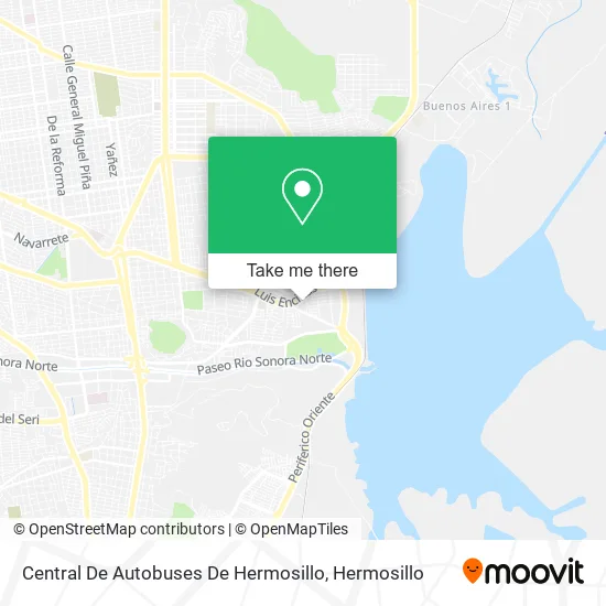 Mapa de Central De Autobuses De Hermosillo