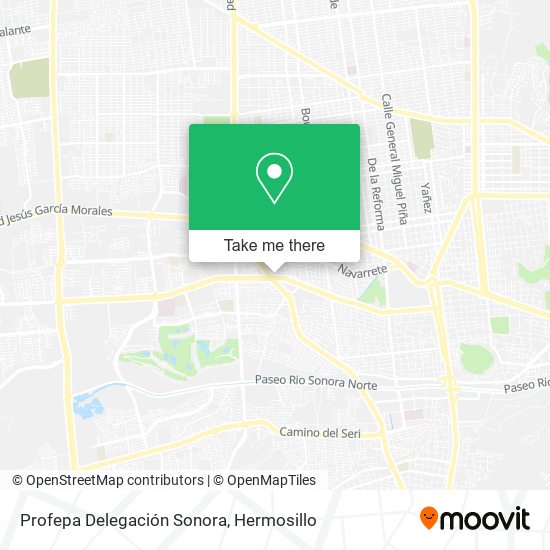 Mapa de Profepa Delegación Sonora