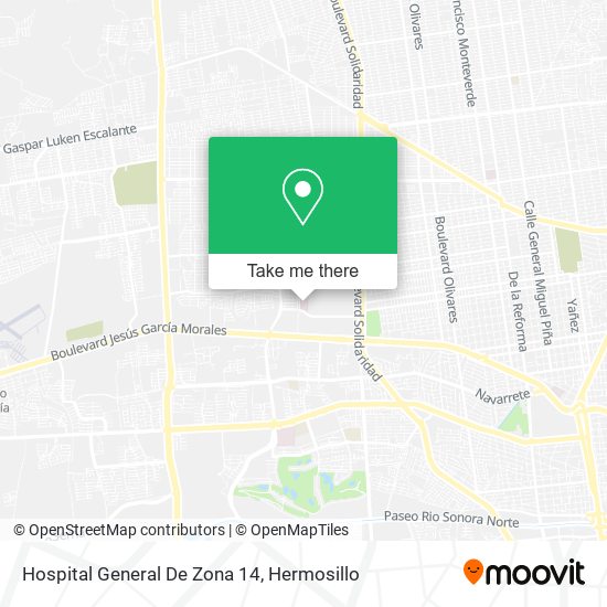 Hospital General De Zona 14 map
