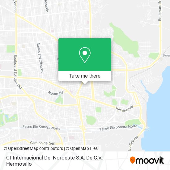 Ct Internacional Del Noroeste S.A. De C.V. map