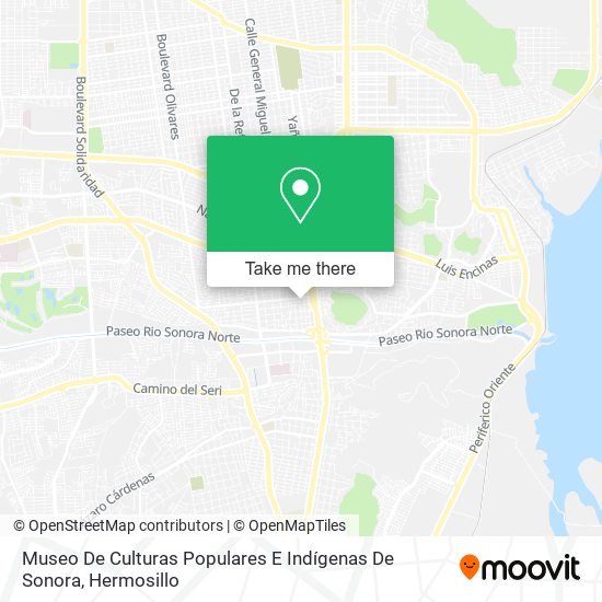 Mapa de Museo De Culturas Populares E Indígenas De Sonora