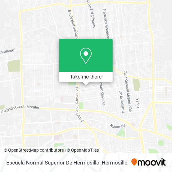 Mapa de Escuela Normal Superior De Hermosillo