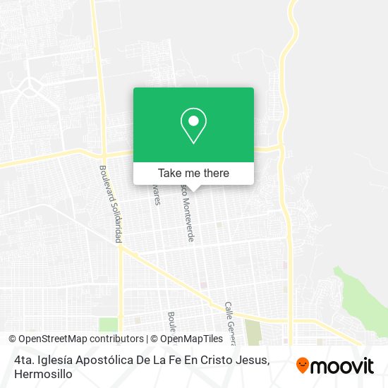 4ta. Iglesía Apostólica De La Fe En Cristo Jesus map