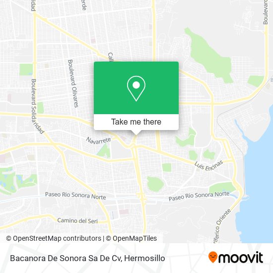 Bacanora De Sonora Sa De Cv map