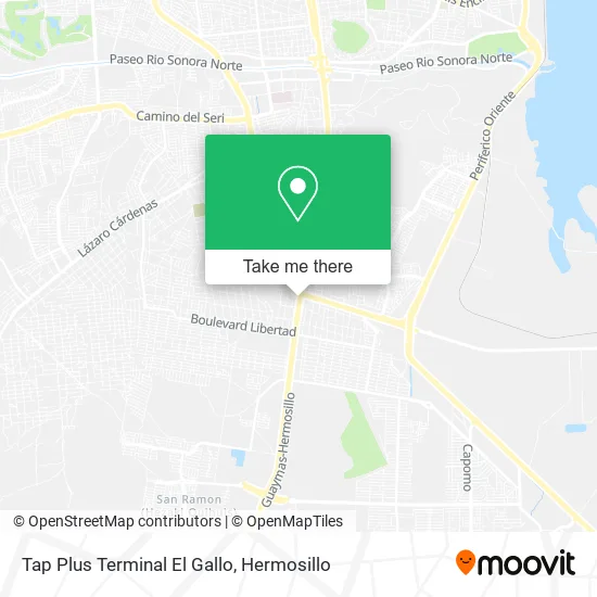 Mapa de Tap Plus Terminal El Gallo
