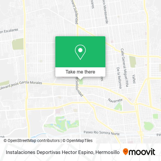 Mapa de Instalaciones Deportivas Hector Espino
