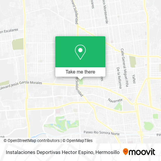 Mapa de Instalaciones Deportivas Hector Espino