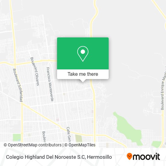 Colegio Highland Del Noroeste S.C map