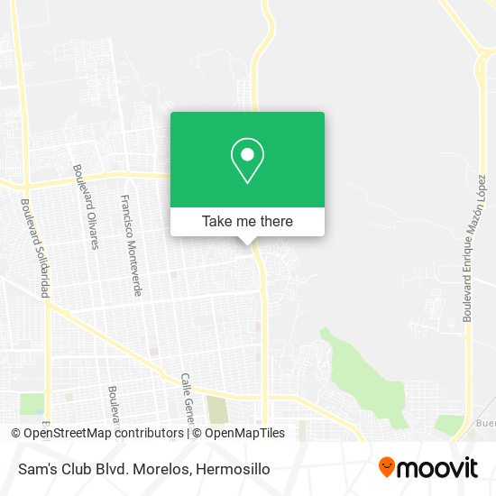 Mapa de Sam's Club Blvd. Morelos