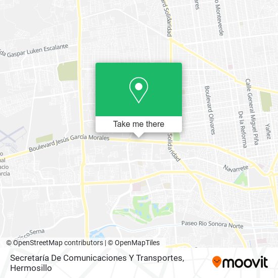 Mapa de Secretaría De Comunicaciones Y Transportes