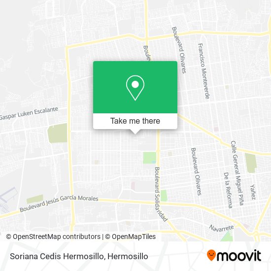 Mapa de Soriana Cedis Hermosillo