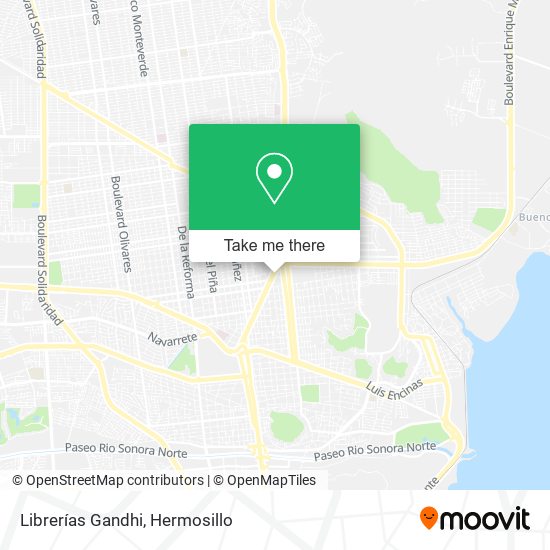 Librerías Gandhi map