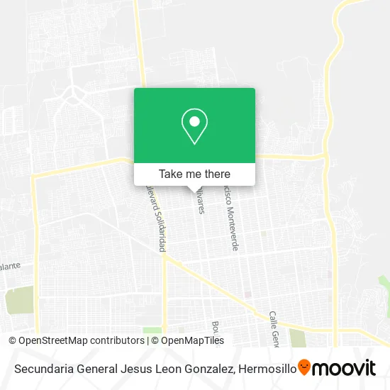 Mapa de Secundaria General Jesus Leon Gonzalez