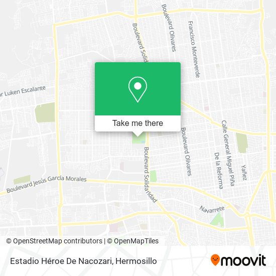 Mapa de Estadio Héroe De Nacozari