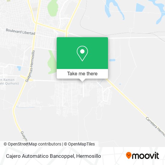 Mapa de Cajero Automático Bancoppel