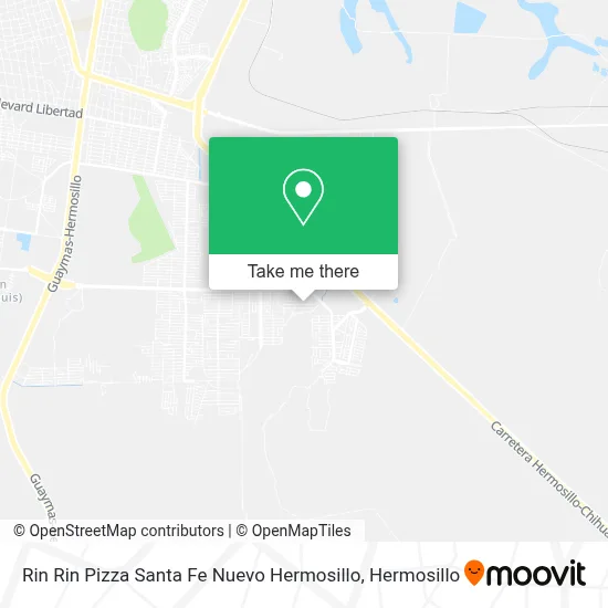 Rin Rin Pizza Santa Fe Nuevo Hermosillo map