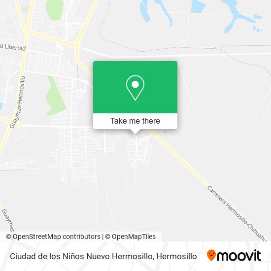 Mapa de Ciudad de los Niños Nuevo Hermosillo