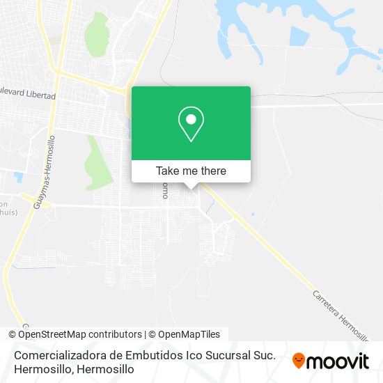 Comercializadora de Embutidos Ico Sucursal Suc. Hermosillo map