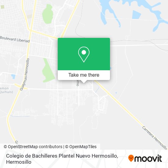 Mapa de Colegio de Bachilleres Plantel Nuevo Hermosillo