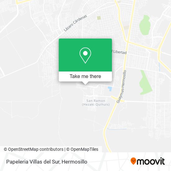 Papeleria Villas del Sur map