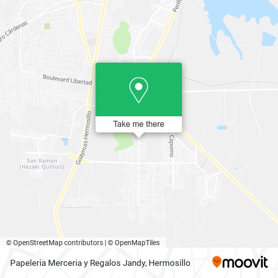 Mapa de Papeleria Merceria y Regalos Jandy