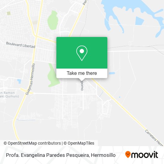 Profa. Evangelina Paredes Pesqueira map