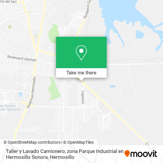 Taller y Lavado Camionero, zona Parque Industrial en Hermosillo Sonora map