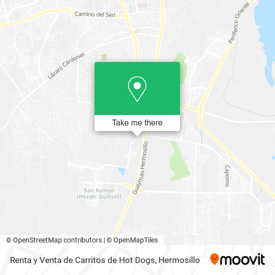 Renta y Venta de Carritos de Hot Dogs map