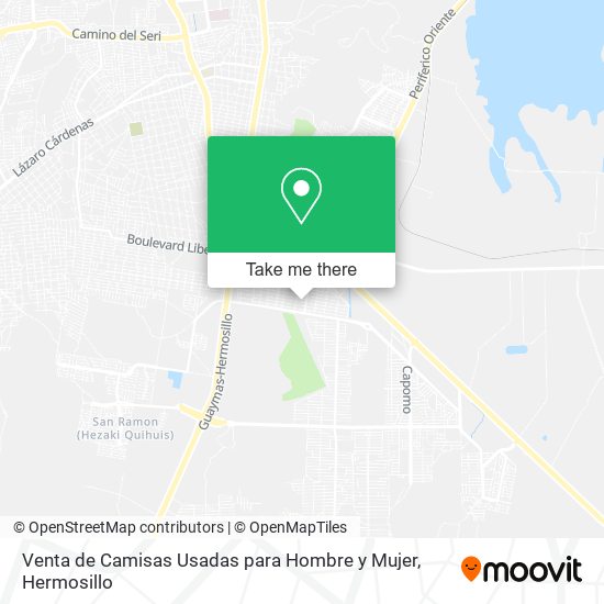 Mapa de Venta de Camisas Usadas para Hombre y Mujer