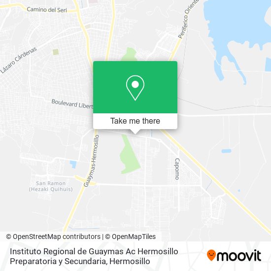 Instituto Regional de Guaymas Ac Hermosillo Preparatoria y Secundaria map