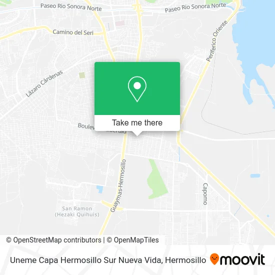 Uneme Capa Hermosillo Sur Nueva Vida map